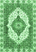 Machine Washable Abstract Emerald Green Modern Area Rugs, wshabs3193emgrn