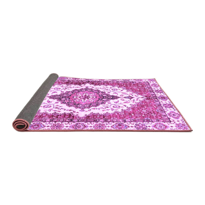 Sideview of Abstract Purple Modern Rug, abs3193pur