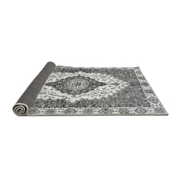 Sideview of Abstract Gray Modern Rug, abs3193gry