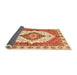 Sideview of Abstract Orange Modern Rug, abs3193org