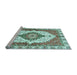 Sideview of Machine Washable Abstract Light Blue Modern Rug, wshabs3193lblu