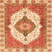 Square Abstract Orange Modern Rug, abs3193org