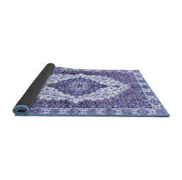 Sideview of Abstract Blue Modern Rug, abs3193blu