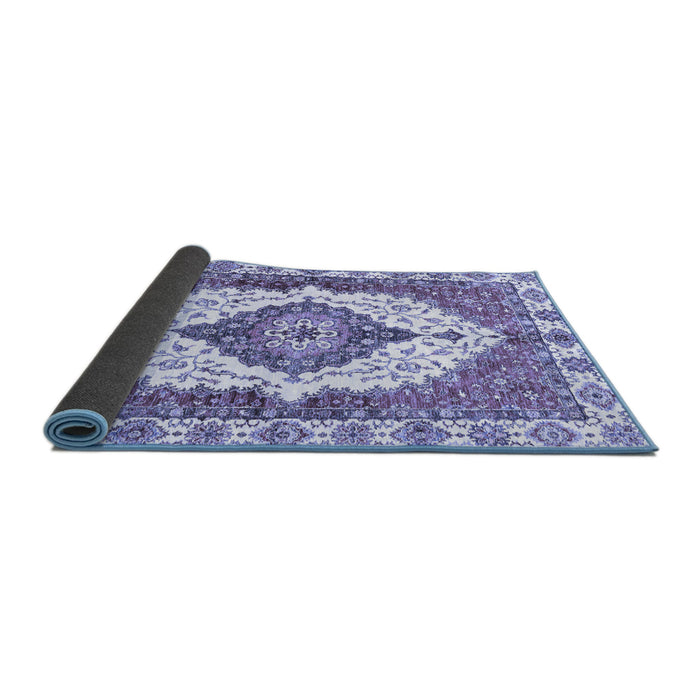 Sideview of Abstract Blue Modern Rug, abs3193blu