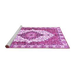 Sideview of Machine Washable Abstract Purple Modern Area Rugs, wshabs3193pur