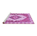 Sideview of Machine Washable Abstract Purple Modern Area Rugs, wshabs3193pur