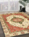 Machine Washable Abstract Brown Gold Rug in a Family Room, wshabs3193