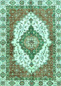 Abstract Turquoise Modern Rug, abs3193turq