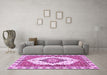 Machine Washable Abstract Purple Modern Area Rugs in a Living Room, wshabs3193pur