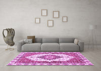 Machine Washable Abstract Purple Modern Rug, wshabs3193pur