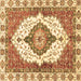 Square Abstract Brown Modern Rug, abs3193brn