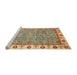 Sideview of Machine Washable Abstract Red Rug, wshabs3194