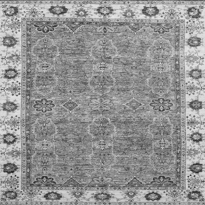 Square Oriental Gray Traditional Rug, abs3194gry