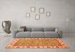 Machine Washable Oriental Orange Traditional Area Rugs in a Living Room, wshabs3194org