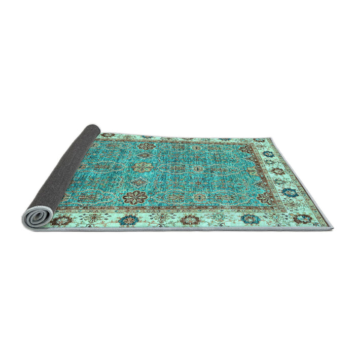 Sideview of Oriental Light Blue Traditional Rug, abs3194lblu