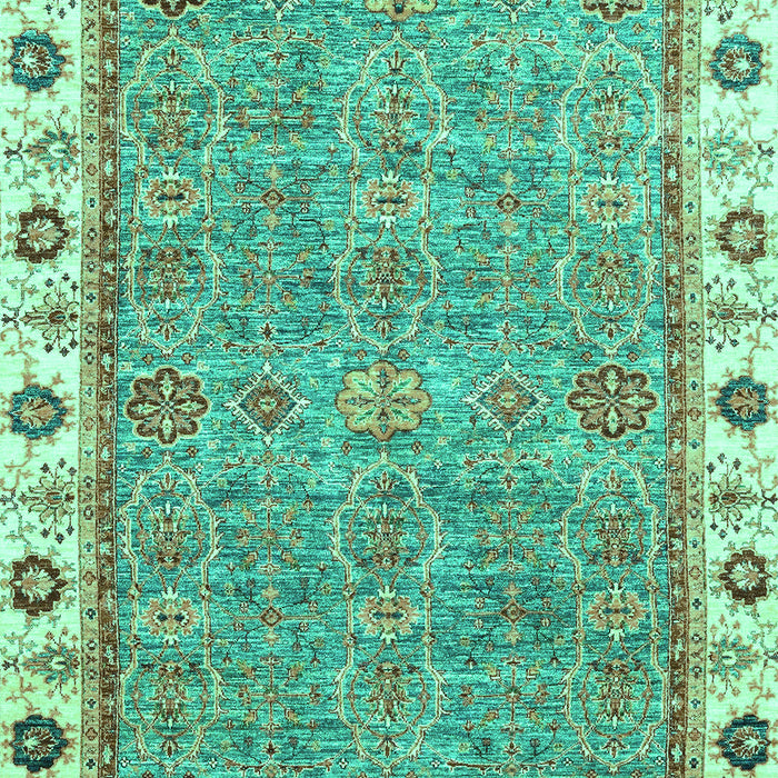 Machine Washable Oriental Turquoise Traditional Area Rugs, wshabs3194turq