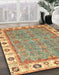 Abstract Red Oriental Rug in Family Room, abs3194