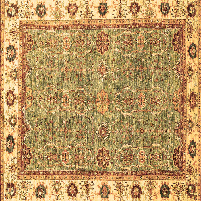 Square Machine Washable Oriental Brown Traditional Rug, wshabs3194brn