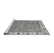 Sideview of Machine Washable Oriental Gray Traditional Rug, wshabs3194gry