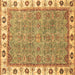 Serging Thickness of Oriental Brown Traditional Rug, abs3194brn