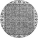 Round Oriental Gray Traditional Rug, abs3194gry