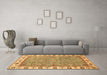 Machine Washable Oriental Brown Traditional Rug in a Living Room,, wshabs3194brn