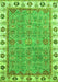 Machine Washable Oriental Green Traditional Area Rugs, wshabs3194grn