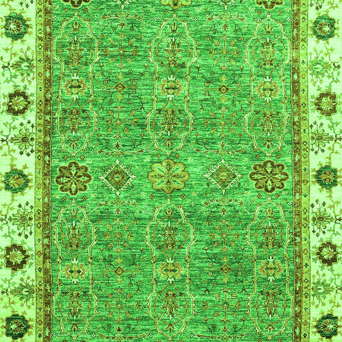 Machine Washable Oriental Green Traditional Area Rugs, wshabs3194grn