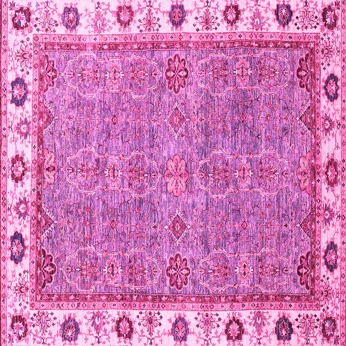Square Oriental Pink Traditional Rug, abs3194pnk