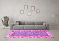 Machine Washable Oriental Purple Traditional Rug, wshabs3194pur