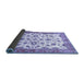 Sideview of Oriental Blue Traditional Rug, abs3195blu