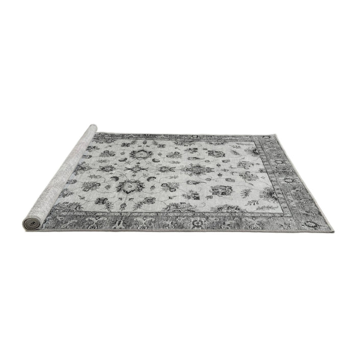 Sideview of Machine Washable Oriental Gray Traditional Rug, wshabs3195gry