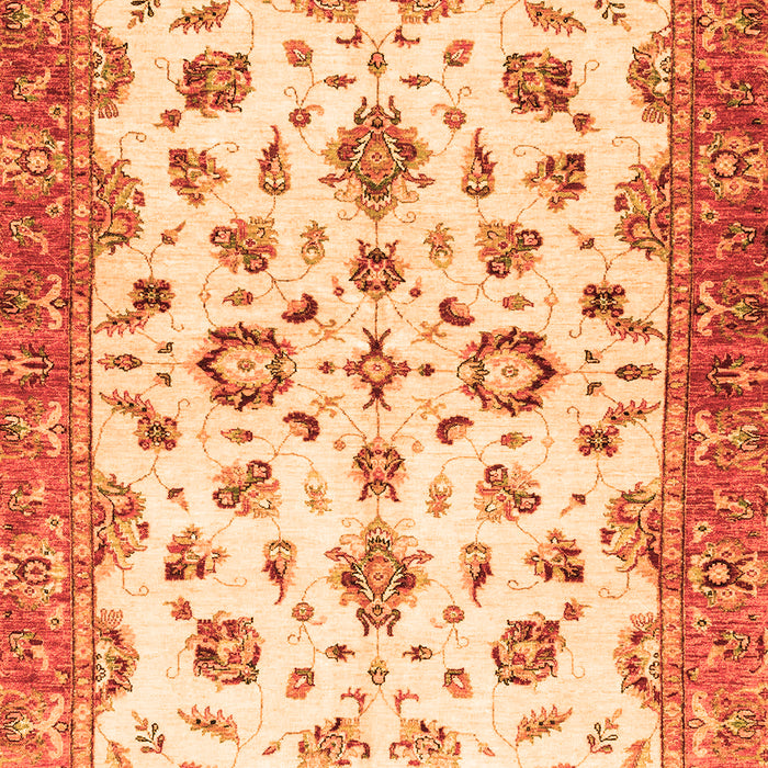 Machine Washable Oriental Orange Traditional Area Rugs, wshabs3195org
