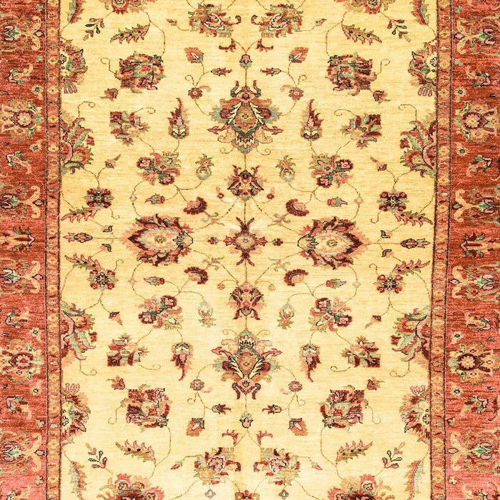 Machine Washable Abstract Chrome Gold Yellow Rug, wshabs3195