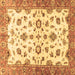 Square Oriental Brown Traditional Rug, abs3195brn