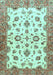 Machine Washable Oriental Light Blue Traditional Rug, wshabs3195lblu