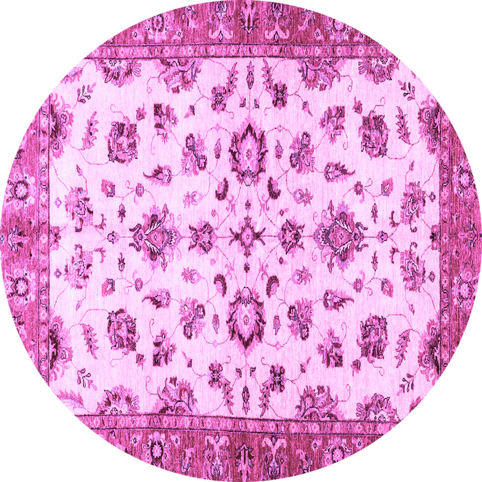 Round Oriental Purple Traditional Rug, abs3195pur