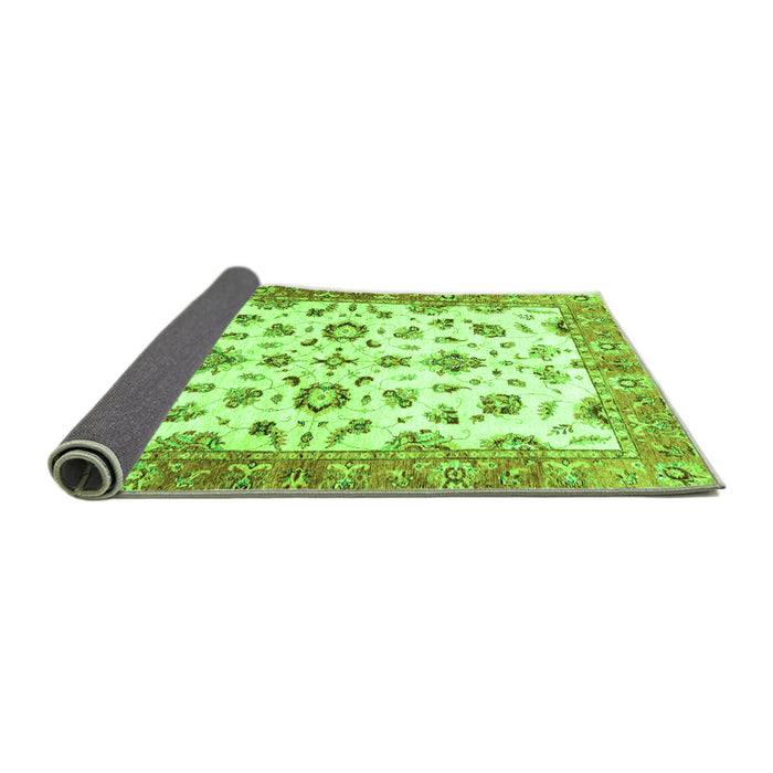 Sideview of Oriental Green Traditional Rug, abs3195grn