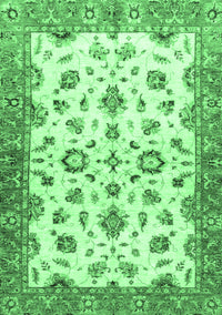 Oriental Emerald Green Traditional Rug, abs3195emgrn