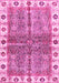 Machine Washable Oriental Pink Traditional Rug, wshabs3196pnk