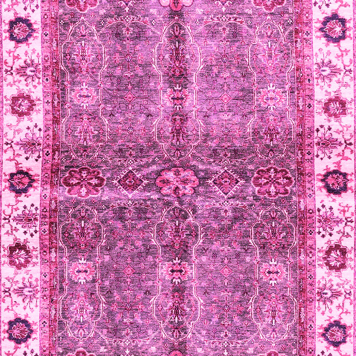 Machine Washable Oriental Pink Traditional Rug, wshabs3196pnk