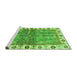 Sideview of Machine Washable Oriental Green Traditional Area Rugs, wshabs3196grn