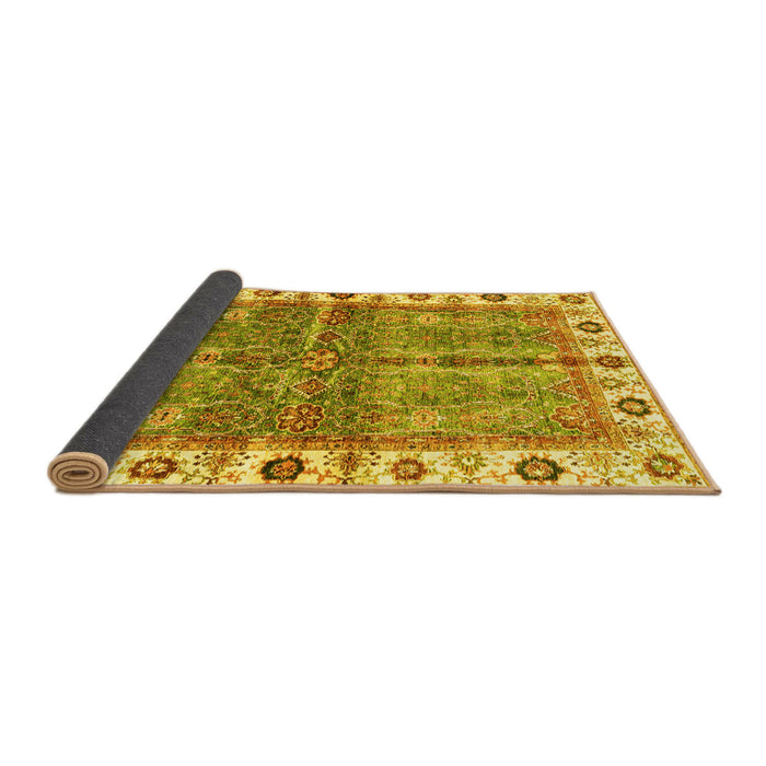 Sideview of Oriental Yellow Traditional Rug, abs3196yw
