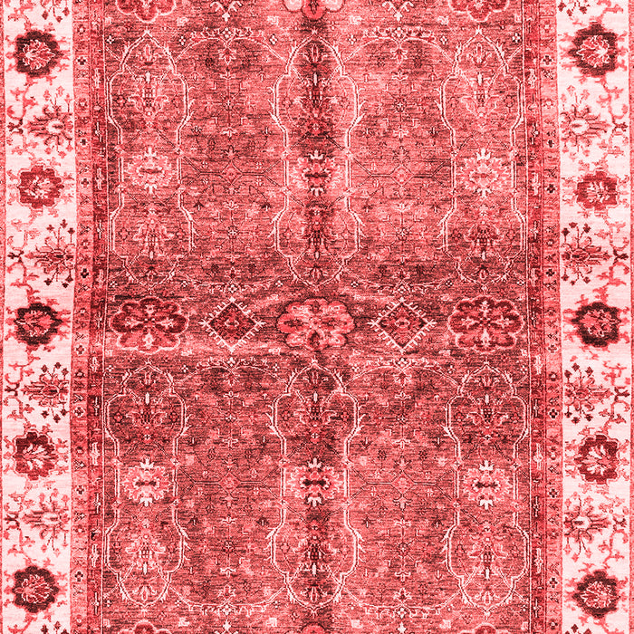 Machine Washable Oriental Red Traditional Rug, wshabs3196red