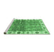 Sideview of Machine Washable Oriental Emerald Green Traditional Area Rugs, wshabs3196emgrn