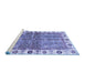 Sideview of Machine Washable Oriental Blue Traditional Rug, wshabs3196blu