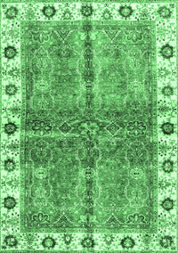 Oriental Emerald Green Traditional Rug, abs3196emgrn