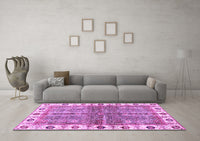 Machine Washable Oriental Purple Traditional Rug, wshabs3196pur