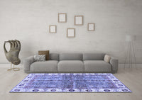 Machine Washable Oriental Blue Traditional Rug, wshabs3196blu