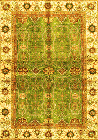 Oriental Yellow Traditional Rug, abs3196yw